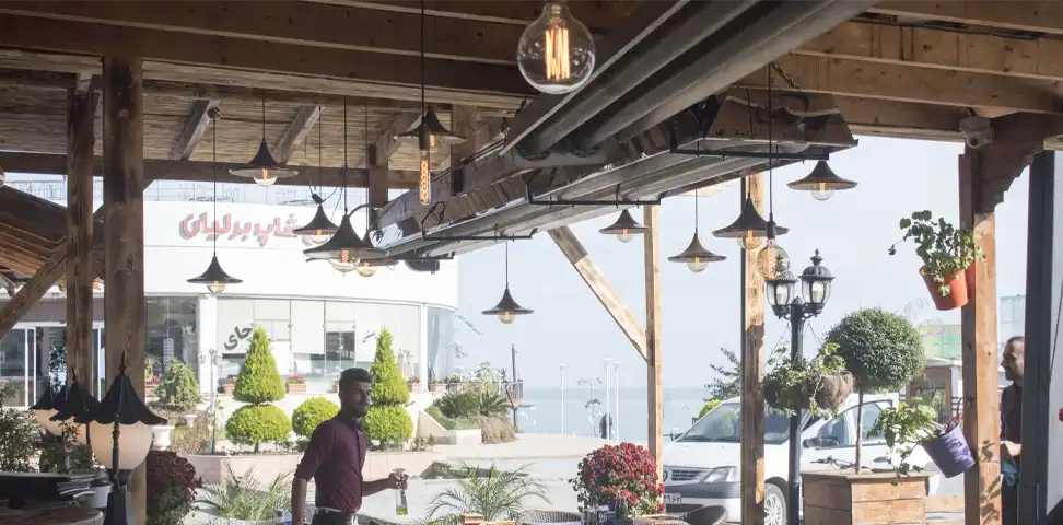 گرمایش فضای باز کافه و رستوران با هیتر تابشی