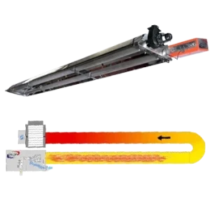 بخاری تابشی گازی مدل U- هیتر تابشی فاران تابش